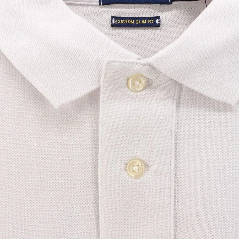 Polo Ralph Lauren Men's Slim Fit Polo Bear Polo Shirt White XL